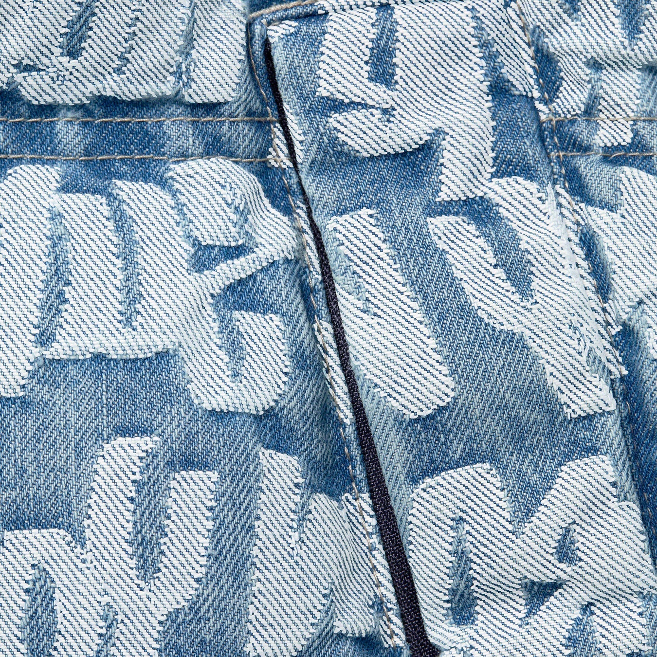 Fat Tip Jacquard Denim Puffer Jacket view 4